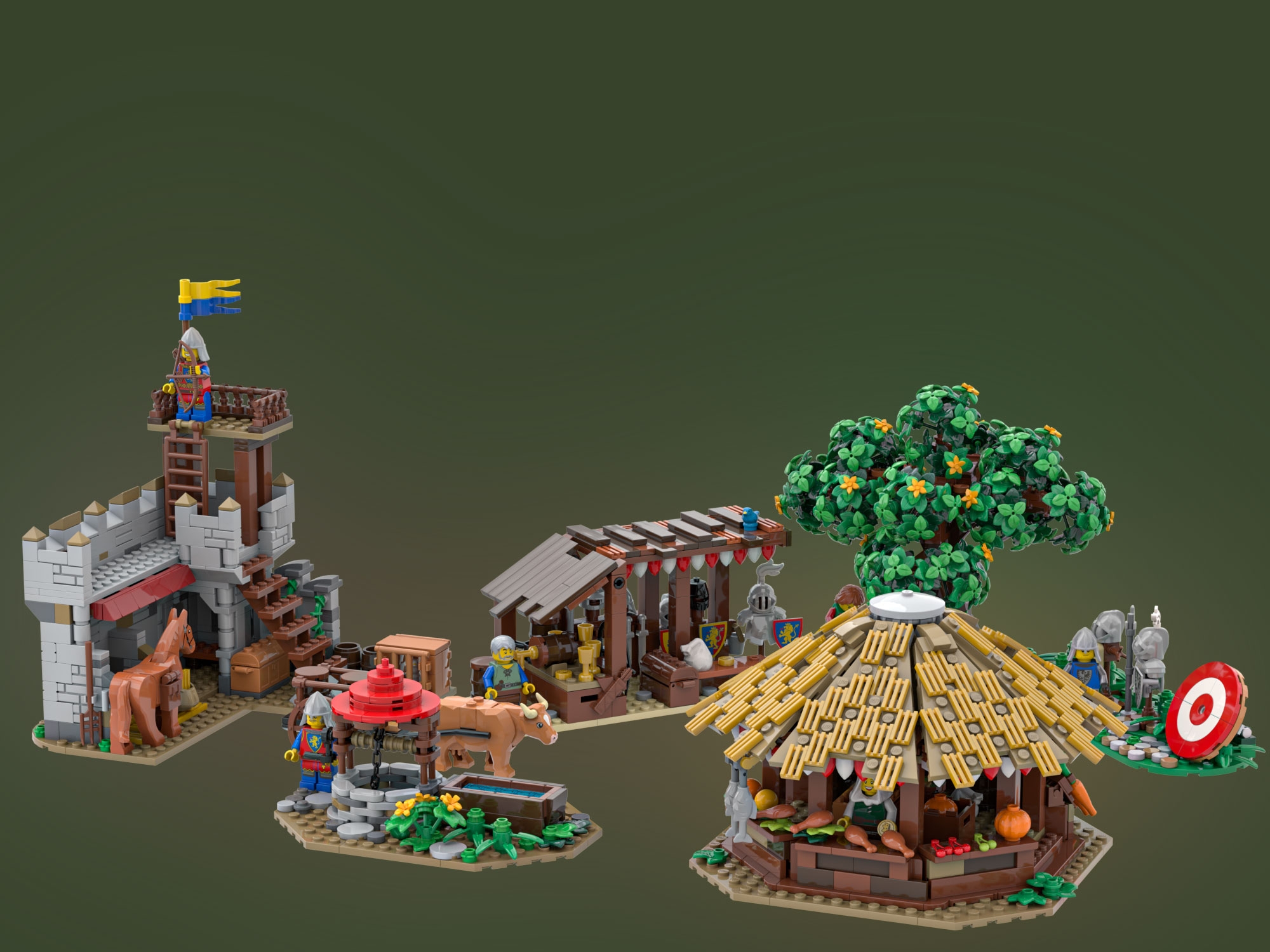Medieval Marketplace with Wart Tower