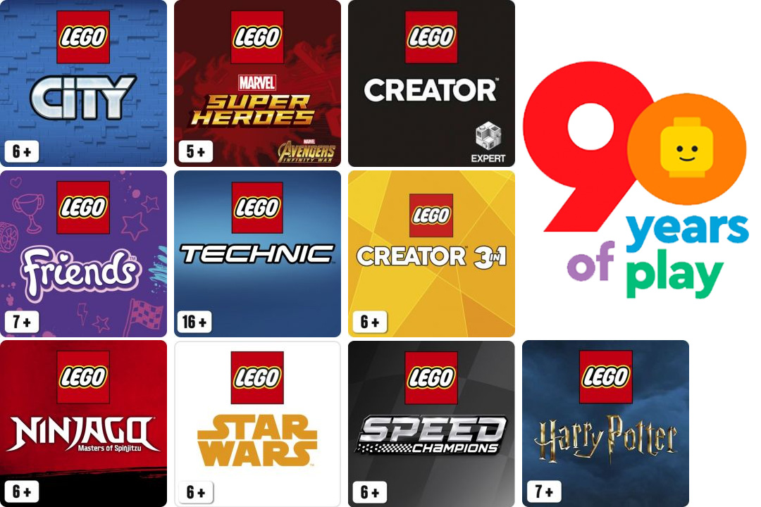 Oblíbená LEGO témata | 90 let LEGO