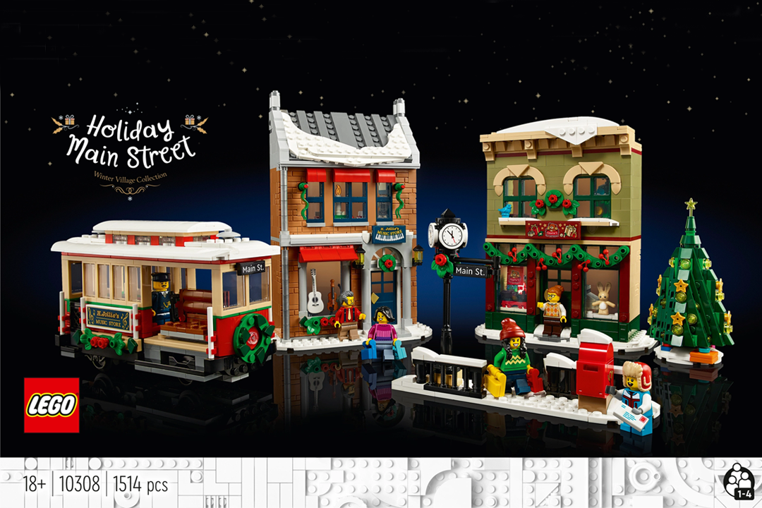 Nový vánoční LEGO set 10308 Vánoce na hlavní ulici vychází již v říjnu