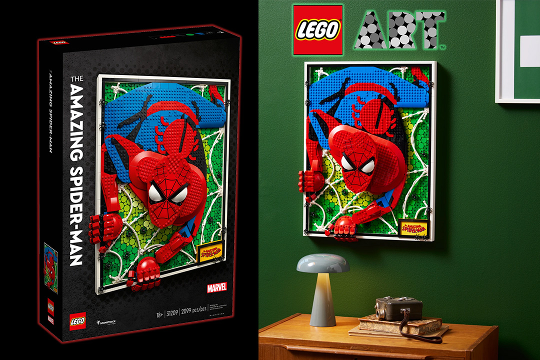 Nový LEGO Art set 31209 Úžasný Spider-Man oficiálně odhalen!
