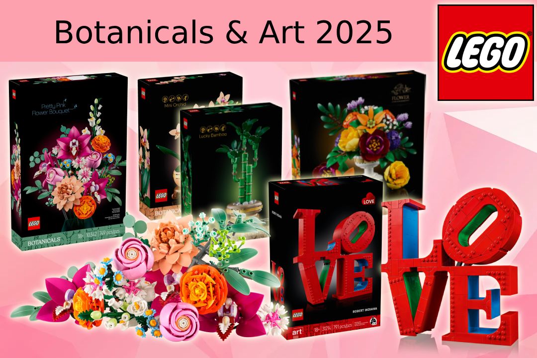 Oznámeny LEGO květiny a art model pro rok 2025