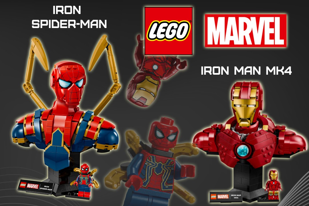 Výstavní novinky LEGO Marvel: Busty Iron Mana a Spider-Mana