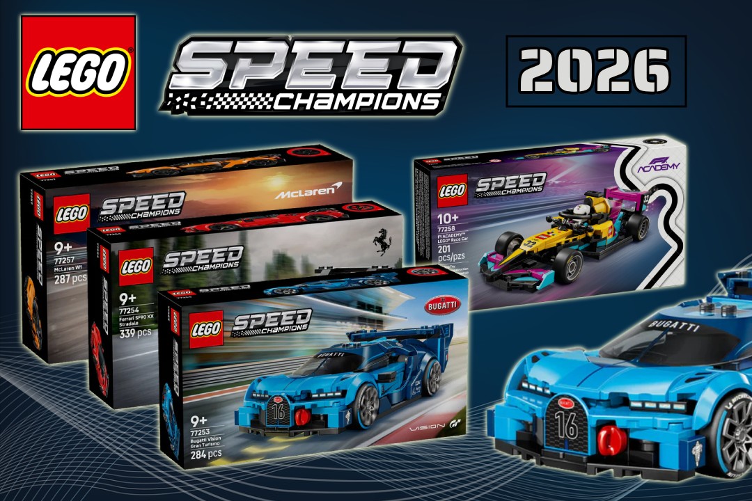 LEGO Speed Champions 2026 (2. část) - trojice sporťáků a F1 Academy
