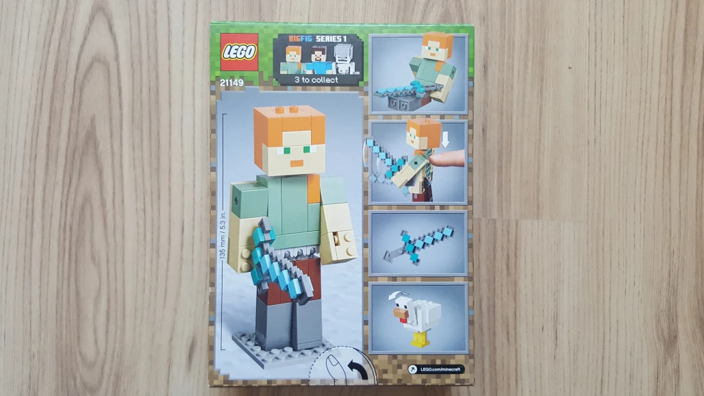 Minecraft velká figurka: Alex s kuřetem