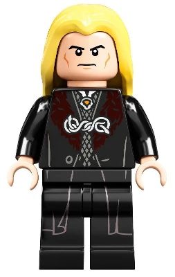 LEGO hp501 Lucius Malfoy - Black Robe, Bright Light Yellow Hair, Plain Legs
