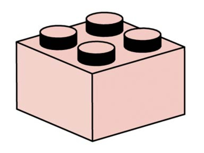 2x2 Sand Red Bricks