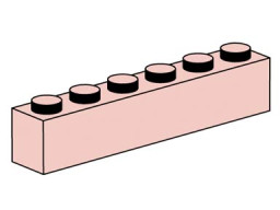 1x6 Sand Red Bricks
