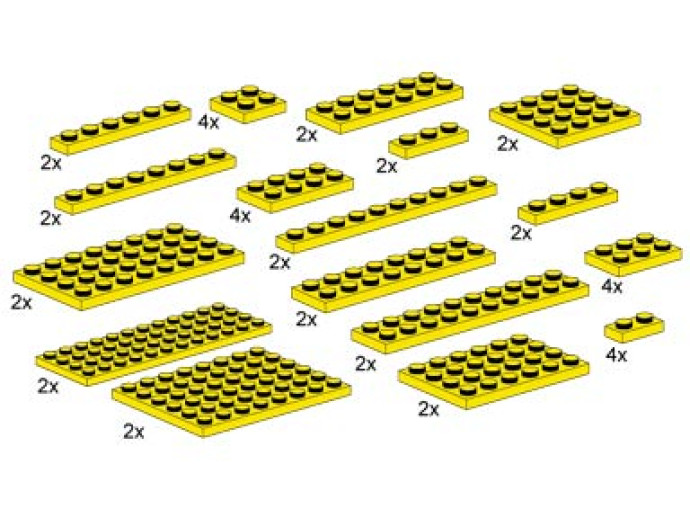 Assorted Yellow Plates