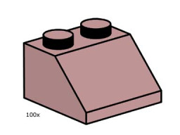 2 x 2 Sand Red Roof Tile