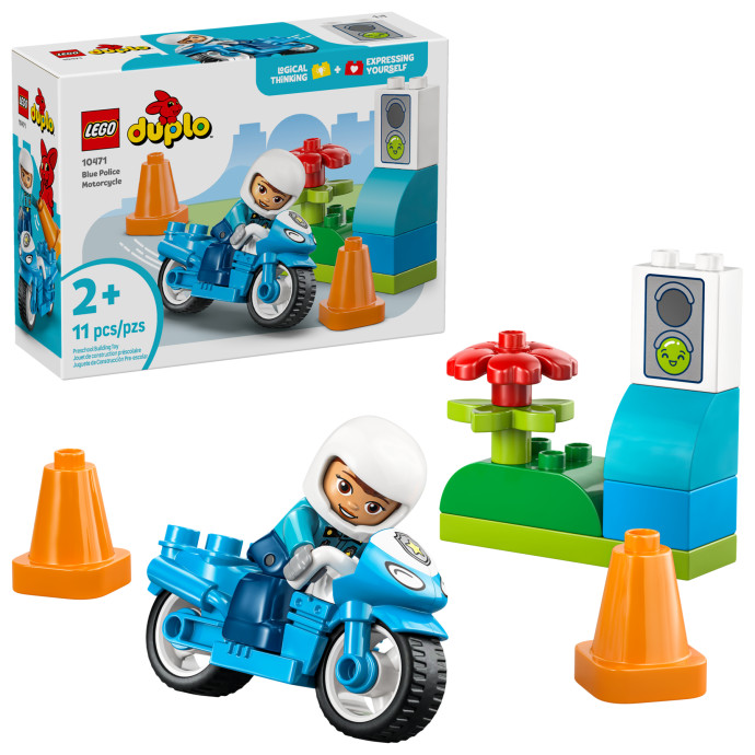 Modrá policajná motorka