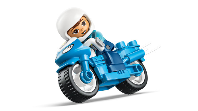 Modrá policajná motorka
