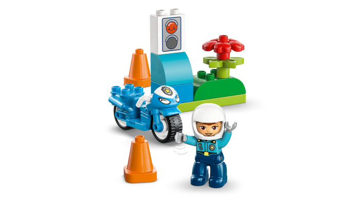 Modrá policajná motorka