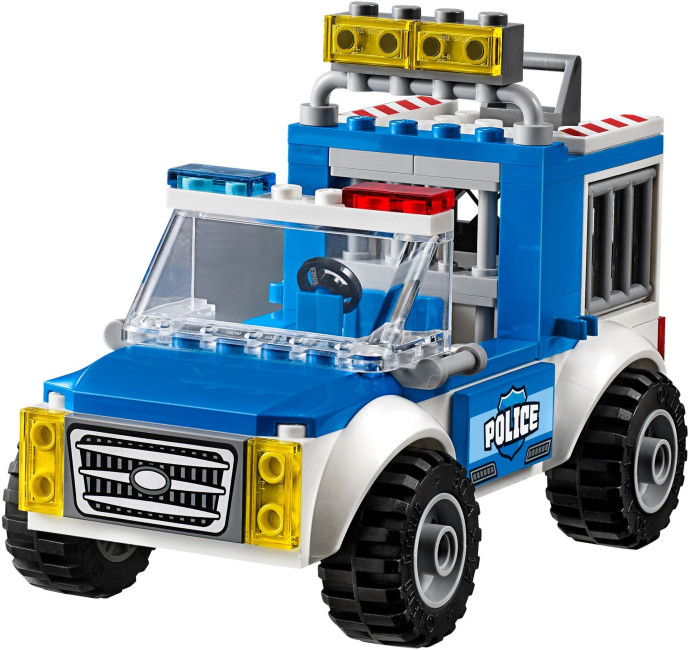 Honička s policejní dodávkou