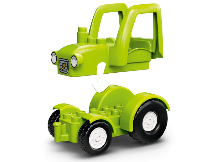 Stodola, traktor a zvířátka z farmy