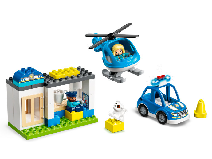 Policejní stanice a vrtulník