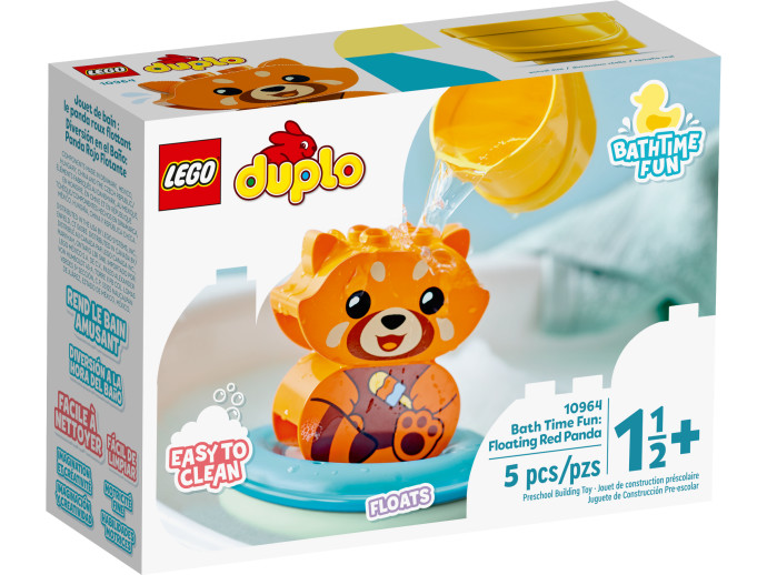 Legrace ve vaně: Plovoucí panda červená