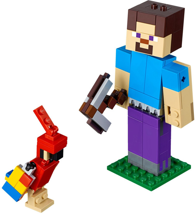 Minecraft velká figurka: Steve s papouškem