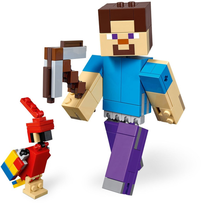 Minecraft Steve BigFig with Parrot