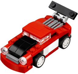 Červené závodní auto