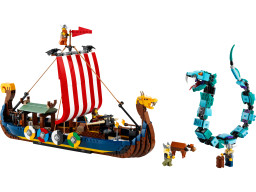 Vikingská loď a mořský had