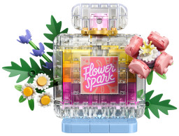 Flakón na parfum zdobený kvetmi