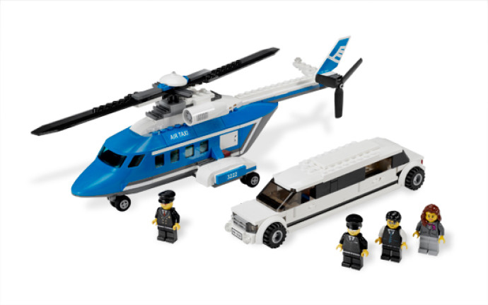 Helicopter and Limousine
