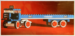 Articulated lorry with large flatbed