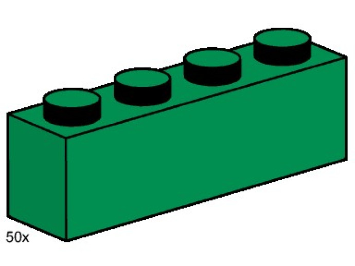 1x4 Dark Green Bricks