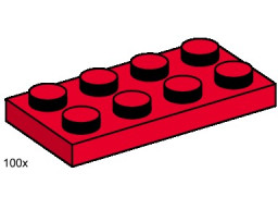 2x4 Red Plates