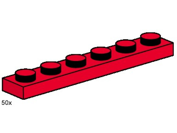 1x6 Red Plates