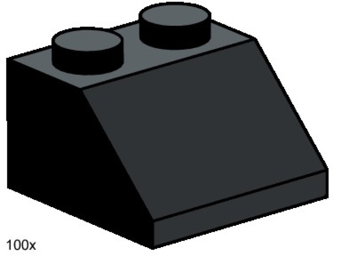 2x2 Roof Tiles Steep Sloped Black