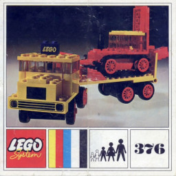 Low loader with Excavator