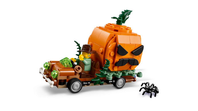 Pick-up s halloweenskymi tekvicami