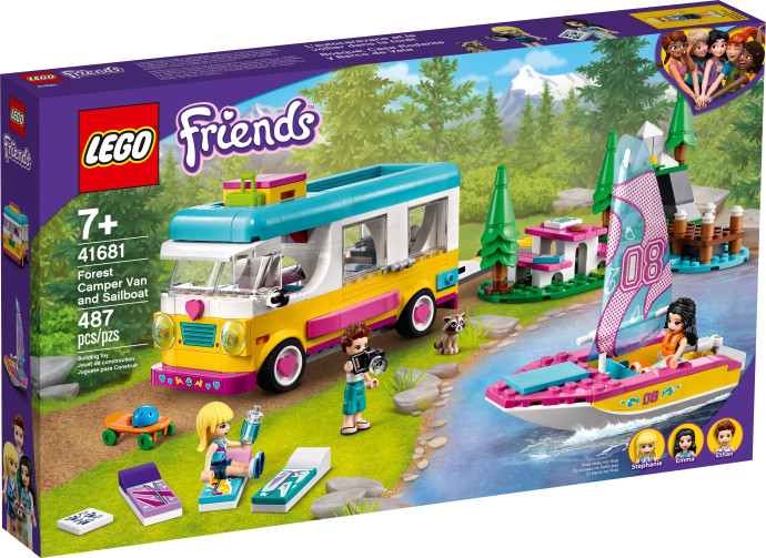 Forest Camper Van and Sailboat