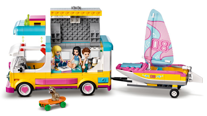 Forest Camper Van and Sailboat