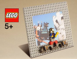 {Grey photo frame with king}