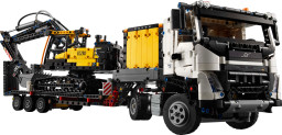 Nákladní auto Volvo FMX a elektrický bagr Volvo EC230