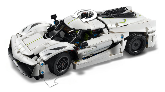 Biele hyperauto Koenigsegg Jesko Absolut