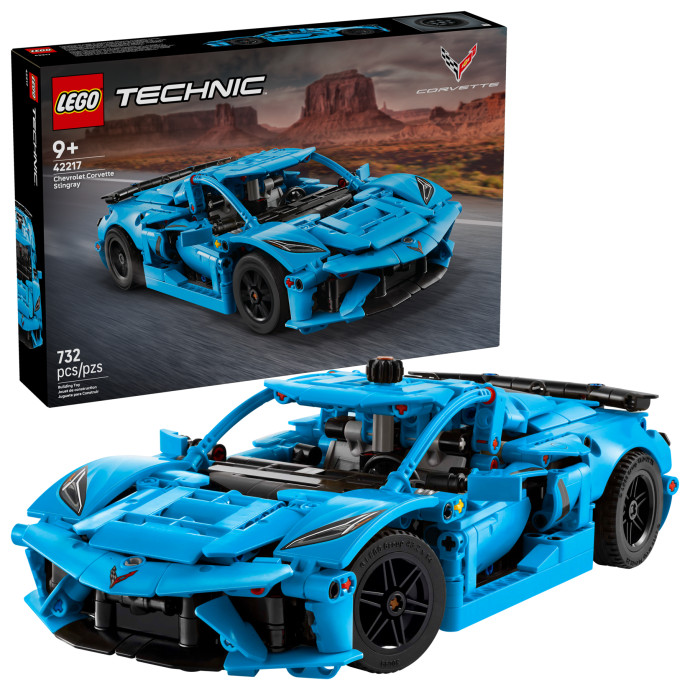 Modré auto Chevrolet Corvette Stingray