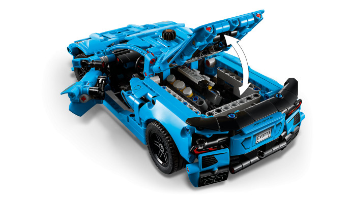 Modré auto Chevrolet Corvette Stingray