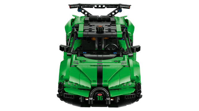 Zelené hyperauto Bugatti Chiron Pur Sport