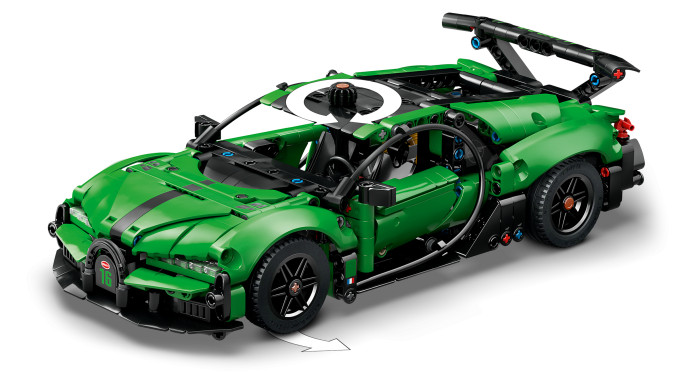 Zelené hyperauto Bugatti Chiron Pur Sport