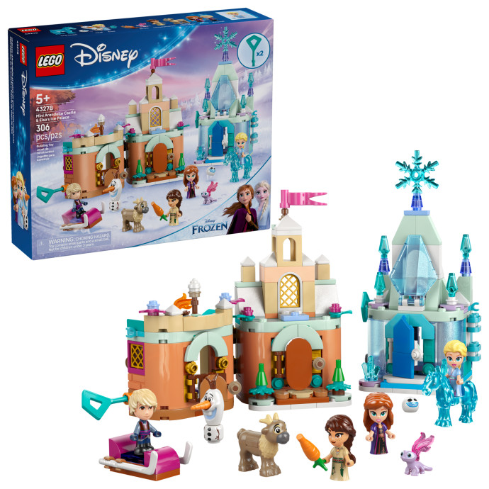 Miniaturní hrad Arendelle a Elsa a její ledový palác