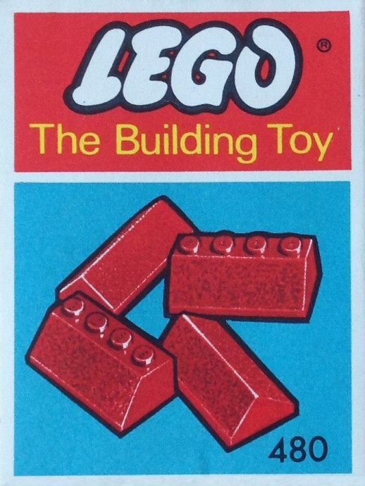 Slopes and Slopes Double 2 x 4, Red (The Building Toy)