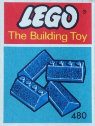 Slopes and Slopes Double 2 x 4, Blue (The Building Toy)