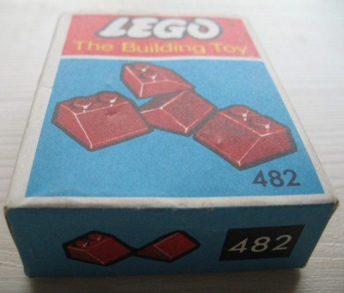 Slopes and Slopes Double 2 x 2, Red (The Building Toy)