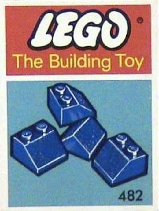 Slopes and Slopes Double 2 x 2, Blue (The Building Toy)
