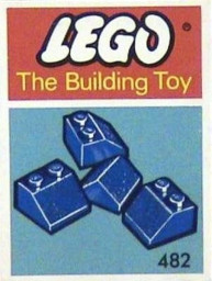 Slopes and Slopes Double 2 x 2, Blue (The Building Toy)