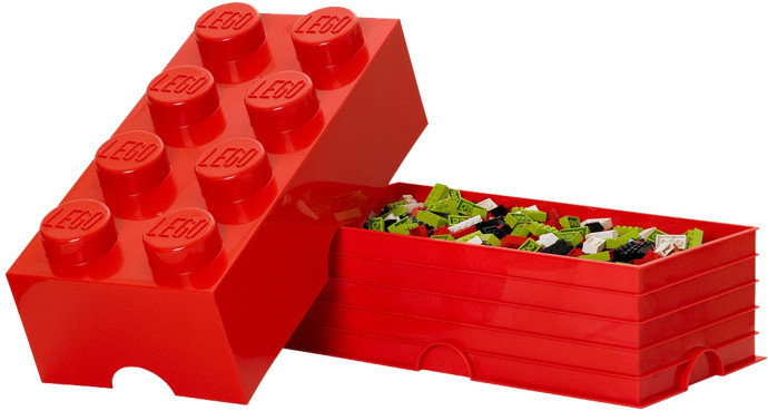 8 stud Red Storage Brick