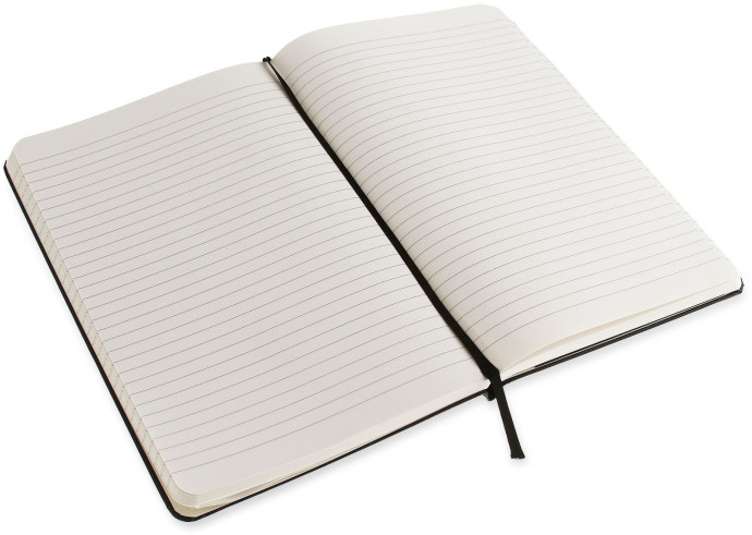 Moleskine notebook black brick, ruled, large 